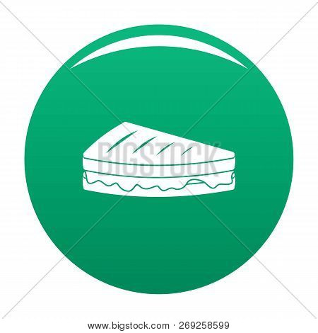 Sandwich Icon. Simple Illustration Of Sandwich Vector Icon For Any Design Green