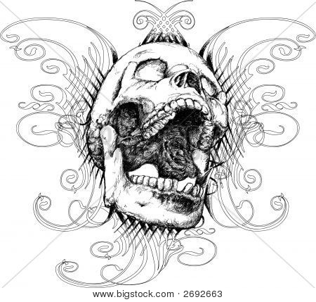 Skriker skalle vektor Illustration