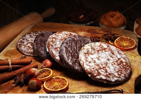 Typical German Gingerbreads Such As Lebkuchen And Aachener Printen