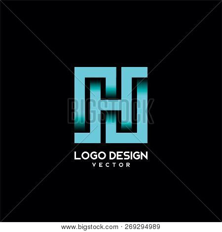 H Symbol Typography Logo Design Vector. H Logo Template
