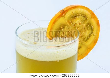 Lulo Juice A Traditional Colombian Exotic Fruit (solanum Quitoense)