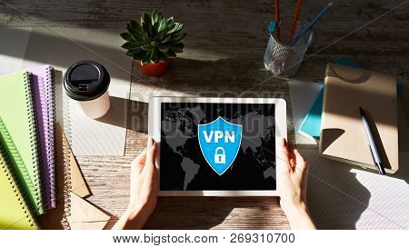 Vpn - Virtual Perivate Network. Internet Conncetion Privacy Concept.