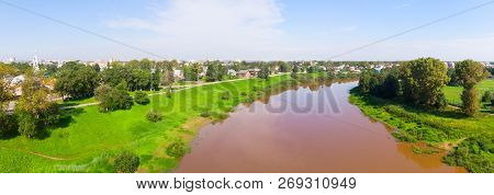 Panorama Of River Vologda And Church Of The Presentation Of The Lord Was Built In 1731-1735 Years In