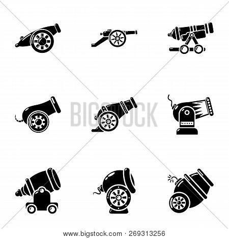 Artillery Unit Icons Set. Simple Set Of 9 Artillery Unit Vector Icons For Web Isolated On White Back