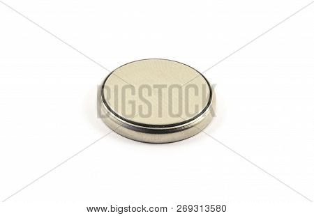 Lithium Battery Close-up Isolated On White Background