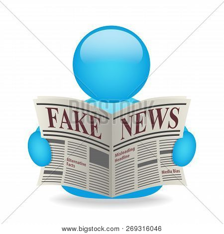 Fake News Newspaper Avatar Misleading Headline Alternative Facts Media Bias