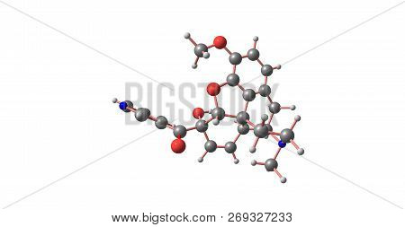 Nicocodeine Molecular Structure Isolated On White