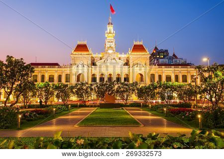 Ho Chi Minh City Hall Or Saigon City Hall Or Committee Head Office Is A Building In A French Colonia