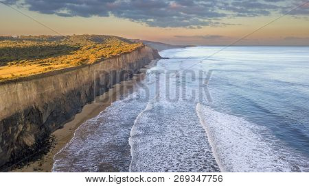 Cliffs Over Sea Aerial Photo