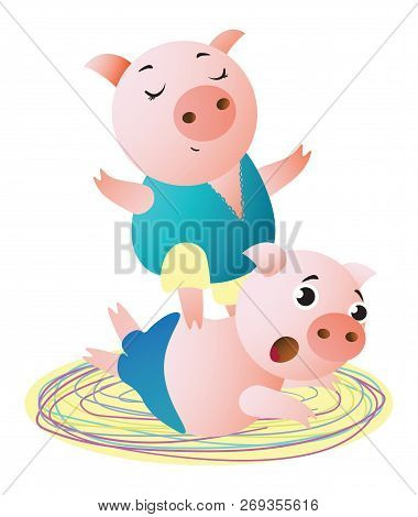 A Pig Specialist Makes Massage To Client. Male