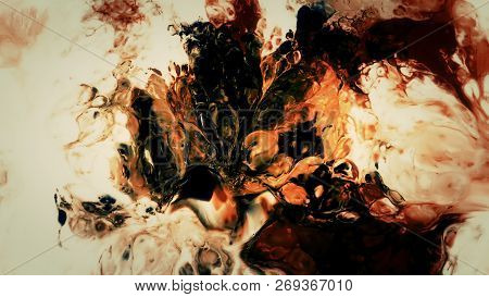 Abstract Paint Brush Ink Smooth Concept Symmetric Pattern