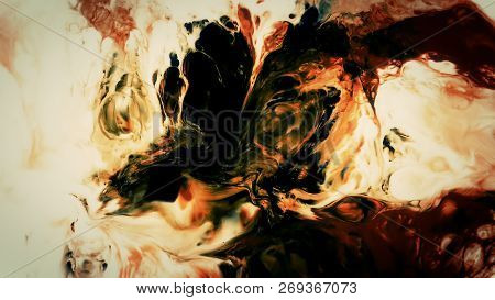 Abstract Paint Brush Ink Smooth Concept Symmetric Pattern