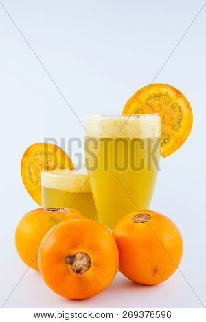 Lulo Juice A Traditional Colombian Exotic Fruit (solanum Quitoense)