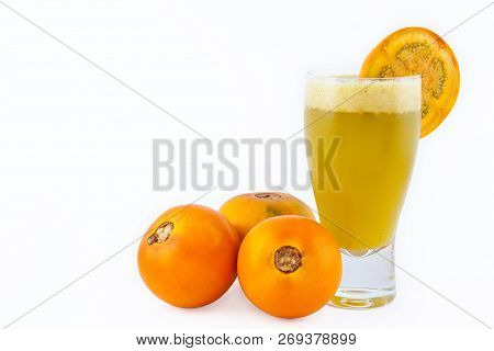Lulo Juice A Traditional Colombian Exotic Fruit (solanum Quitoense)