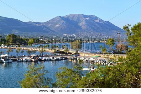 Landscape Of Eretria As Seen From Dreams Island Euboea Greece