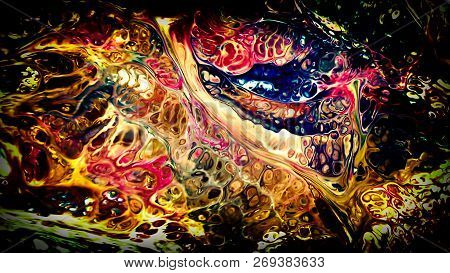 Abstract Paint Brush Ink Smooth Concept Symmetric Pattern