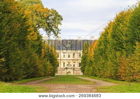 Ancient Princely Building Surrounded By Autumn Trees
