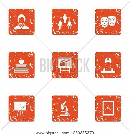 Increase Of The Remittance Icons Set. Grunge Set Of 9 Increase Of The Remittance Icons For Web Isola