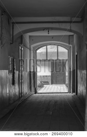 View Of The Small Street Called Passage Del Credito In Spanish, Credit Passage In English, Barri Got