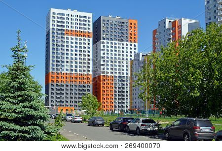 KHIMKI, RUSSIA  - MAY, 2018: Buildings of a new residential complex