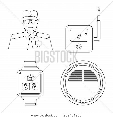 Vector Design Of Office And House Icon. Set Of Office And System Vector Icon For Stock.