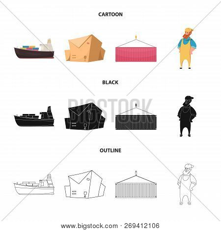 Isolated Object Of Goods And Cargo Logo. Collection Of Goods And Warehouse Vector Icon For Stock.