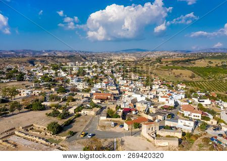 Elevated View Of Kouklia Village. Paphos District, Cyprus