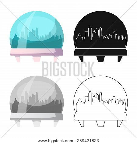 Vector Illustration Of Mars And Space Icon. Set Of Mars And Planet Vector Icon For Stock.