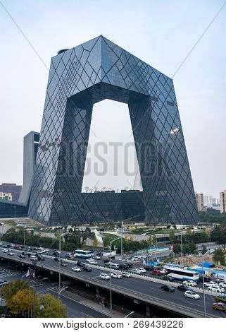 Beijing, China - 20 October 2018: Cmg Headquarters Buildings In Central Business District