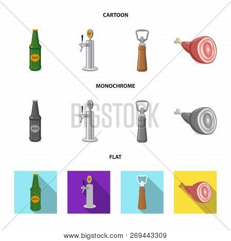Isolated Object Of Pub And Bar Icon. Collection Of Pub And Interior Vector Icon For Stock.