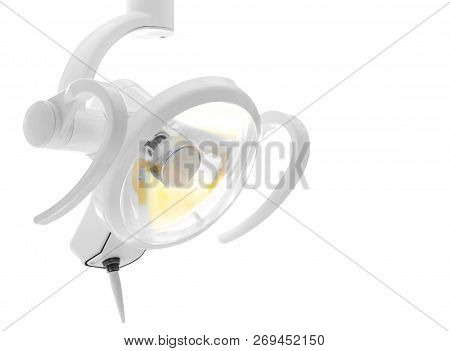 Isalated View Of Dental Lamp At White Background