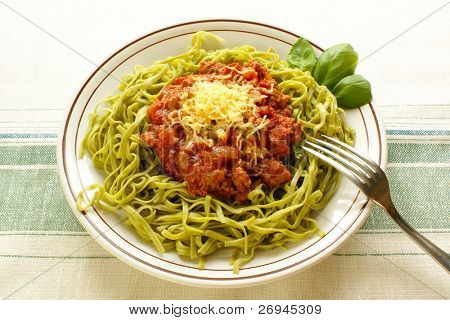 Spenót tagliolini bolognai szósz
