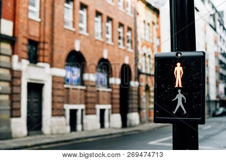 British pelican crossing in a city