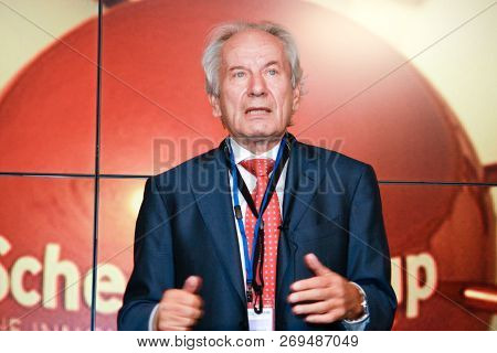 Moscow, Russia - June 19, 2012: Head Of Scheer Management Company August-wilhelm Scheer Make Speech