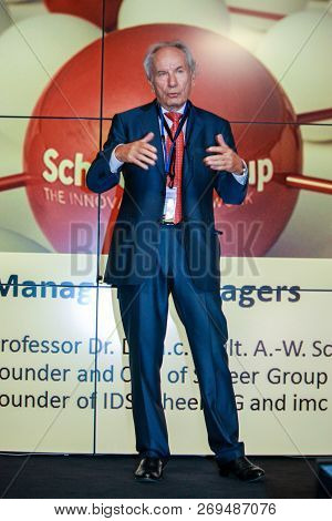Moscow, Russia - June 19, 2012: Head Of Scheer Management Company August-wilhelm Scheer Make Speech