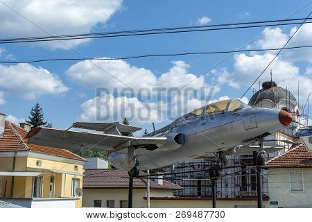 Plane In Batak, Monument In The Center Of Batak City. Pazardjik