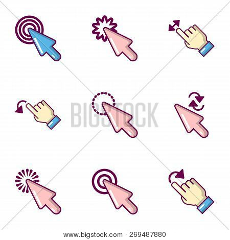 Clickbait Icons Set. Flat Set Of 9 Clickbait Vector Icons For Web Isolated On White Background