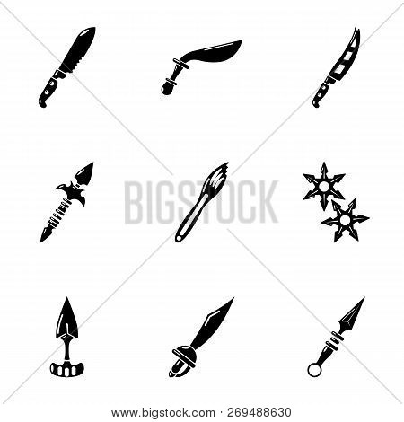 Missile Weapon Icons Set. Simple Set Of 9 Missile Weapon Vector Icons For Web Isolated On White Back