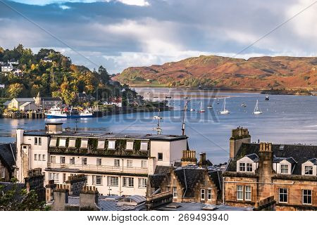 The Skyline Of Oban In Autumn, Argyll In Scotland - United Kingdom