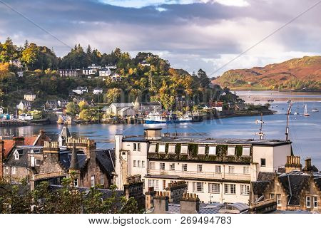 The Skyline Of Oban In Autumn, Argyll In Scotland - United Kingdom