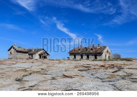 Сoast Of The Northern Stony Island, Ruins Of Old Village , Landscape