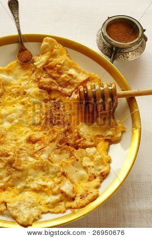 Stegt matzo (omelet stil) til påsken