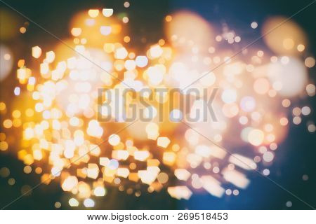 Christmas And New Year Feast Bokeh Background