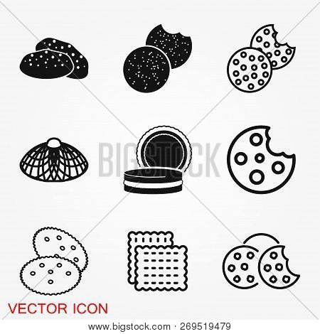 Cookie Icon. Biscuit Cookie Or Biscotti Vector Icon