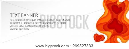 Modern Abstract Banner, Red Gradient Fluid Shapes, Vector Illustration