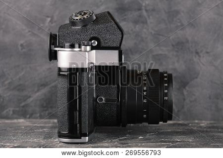 Moscow, Russia, April 13, 2017. The Old Soviet Medium Format Slr Camera Kiev-6c, Released1983.