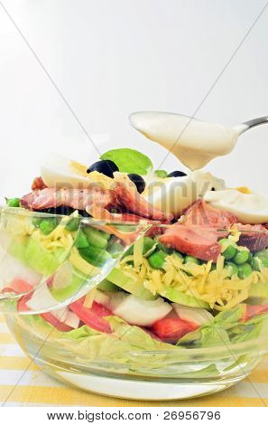 Sju lager sallad
