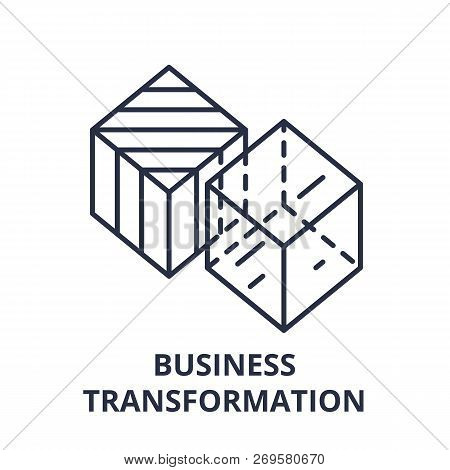 Business Transformation Line Icon Concept. Business Transformation Vector Linear Illustration, Symbo