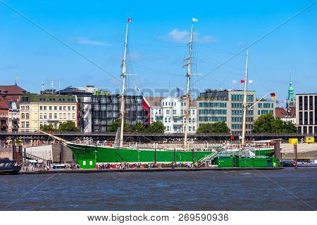 Rickmer Rickmers Is A Sailing Ship Permanently Moored As A Museum Ship In Hamburg
