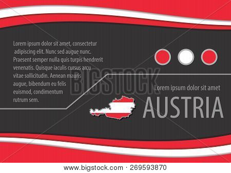 Background With Austrian Colors And Free Space For Your Text. Vector Illustration.